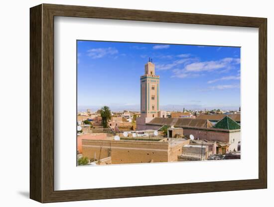 Rooftop View and Minaret of Ben Youssef Madrasa, Marrakech, Morocco-Nico Tondini-Framed Photographic Print