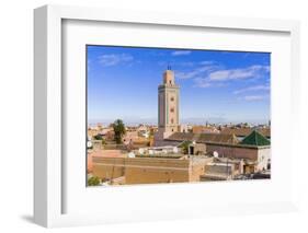 Rooftop View and Minaret of Ben Youssef Madrasa, Marrakech, Morocco-Nico Tondini-Framed Photographic Print