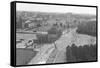 Rooftop View of Brandenburg Gate & Wall-null-Framed Stretched Canvas