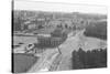 Rooftop View of Brandenburg Gate & Wall-null-Stretched Canvas