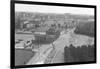 Rooftop View of Brandenburg Gate & Wall-null-Framed Photographic Print