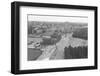 Rooftop View of Brandenburg Gate & Wall-null-Framed Photographic Print