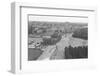 Rooftop View of Brandenburg Gate & Wall-null-Framed Photographic Print