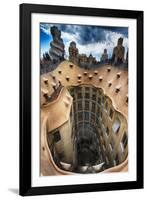 Rooftop View of Csa Mila, Barcelona, Spain-George Oze-Framed Photographic Print