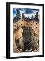 Rooftop View of Csa Mila, Barcelona, Spain-George Oze-Framed Photographic Print