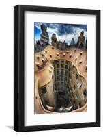 Rooftop View of Csa Mila, Barcelona, Spain-George Oze-Framed Photographic Print