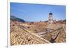 Rooftop view of Franciscan Church, bell tower and Monastery, Dubrovnik Old Town, UNESCO World Herit-Neale Clark-Framed Photographic Print