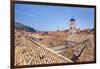 Rooftop view of Franciscan Church, bell tower and Monastery, Dubrovnik Old Town, UNESCO World Herit-Neale Clark-Framed Photographic Print