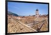 Rooftop view of Franciscan Church, bell tower and Monastery, Dubrovnik Old Town, UNESCO World Herit-Neale Clark-Framed Photographic Print