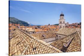 Rooftop view of Franciscan Church, bell tower and Monastery, Dubrovnik Old Town, UNESCO World Herit-Neale Clark-Stretched Canvas