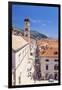 Rooftop view of Main Street Placa, Stradun, Dubrovnik Old Town, UNESCO World Heritage Site, Dubrovn-Neale Clark-Framed Photographic Print