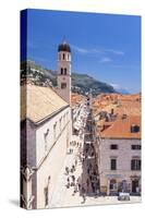 Rooftop view of Main Street Placa, Stradun, Dubrovnik Old Town, UNESCO World Heritage Site, Dubrovn-Neale Clark-Stretched Canvas