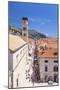 Rooftop view of Main Street Placa, Stradun, Dubrovnik Old Town, UNESCO World Heritage Site, Dubrovn-Neale Clark-Mounted Photographic Print