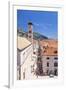 Rooftop view of Main Street Placa, Stradun, Dubrovnik Old Town, UNESCO World Heritage Site, Dubrovn-Neale Clark-Framed Photographic Print