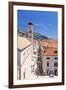 Rooftop view of Main Street Placa, Stradun, Dubrovnik Old Town, UNESCO World Heritage Site, Dubrovn-Neale Clark-Framed Photographic Print