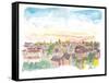 Rooftop View of Oxford England-M. Bleichner-Framed Stretched Canvas