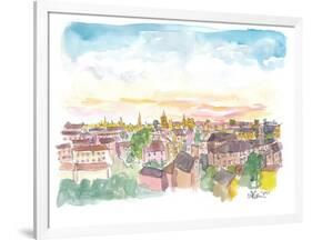 Rooftop View of Oxford England-M. Bleichner-Framed Art Print