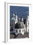 Rooftop View of the Baroque Church Domes and Spires of Salzburg, Austria-Julian Castle-Framed Photo