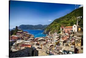 Rooftop View of Vernazza, Cinque Terre, Italy-George Oze-Stretched Canvas