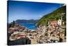 Rooftop View of Vernazza, Cinque Terre, Italy-George Oze-Stretched Canvas