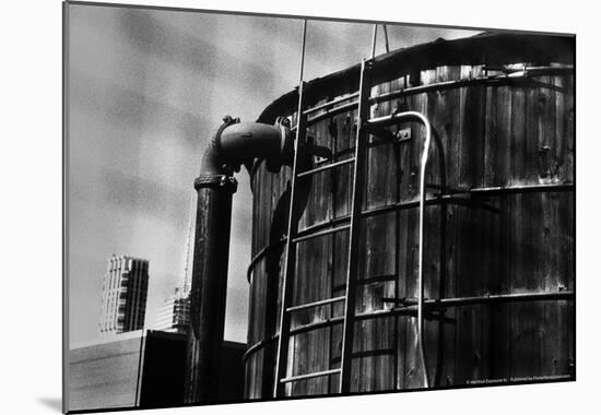 Rooftop Water Tank NYC-null-Mounted Poster