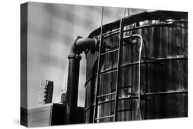 Rooftop Water Tank NYC-null-Stretched Canvas