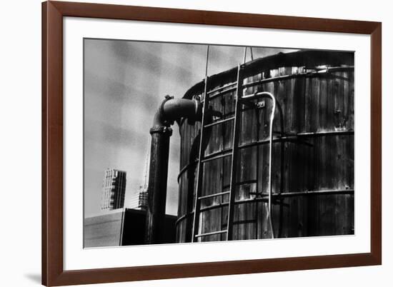 Rooftop Water Tank NYC-null-Framed Photo