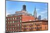 Rooftop Water Tank on a New York Apartment Building, Usa.-Maciej Bledowski-Mounted Photographic Print