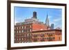 Rooftop Water Tank on a New York Apartment Building, Usa.-Maciej Bledowski-Framed Photographic Print