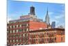 Rooftop Water Tank on a New York Apartment Building, Usa.-Maciej Bledowski-Mounted Photographic Print