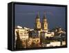 Rooftops and Church at Sunset, Orgiva, Alpujarras, Granada, Andalucia, Spain-Ruth Tomlinson-Framed Stretched Canvas