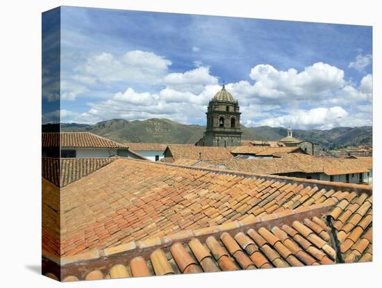 Rooftops and Cusco Cathedral, Cusco, Peru-Miva Stock-Stretched Canvas