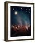Rooftops and Night Sky with Stars-egal-Framed Photographic Print