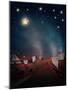 Rooftops and Night Sky with Stars-egal-Mounted Photographic Print