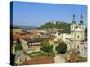 Rooftops and St. Michael's Church, Brno, Czech Republic, Europe-Upperhall Ltd-Stretched Canvas