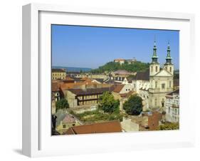 Rooftops and St. Michael's Church, Brno, Czech Republic, Europe-Upperhall Ltd-Framed Photographic Print