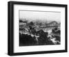 Rooftops and Tree Lines in Japanese City View-null-Framed Photographic Print