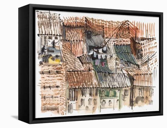 Rooftops, Bogota-Mary Kuper-Framed Stretched Canvas