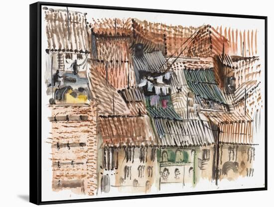 Rooftops, Bogota-Mary Kuper-Framed Stretched Canvas