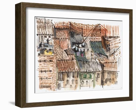 Rooftops, Bogota-Mary Kuper-Framed Giclee Print