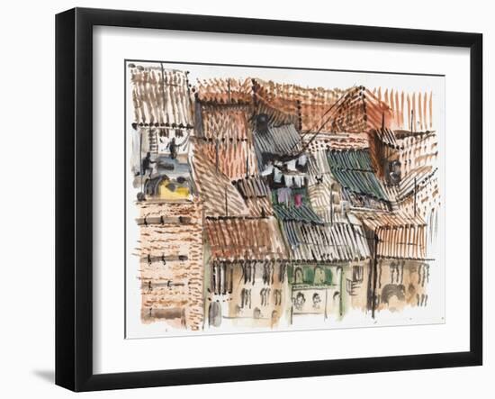 Rooftops, Bogota-Mary Kuper-Framed Giclee Print