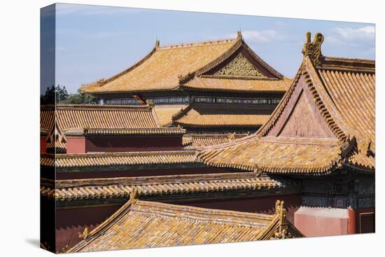 Rooftops, Forbidden City, Beijing, China, Asia-Janette Hill-Stretched Canvas