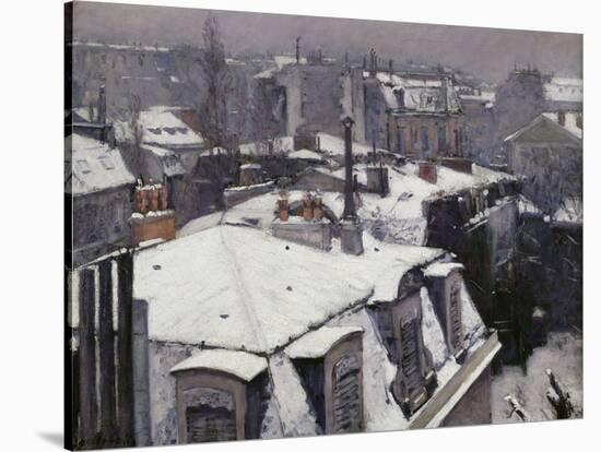 Rooftops in the Snow, c.1878-Gustave Caillebotte-Stretched Canvas