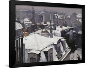 Rooftops in the Snow, c.1878-Gustave Caillebotte-Framed Giclee Print