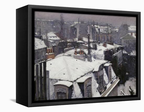 Rooftops in the Snow, c.1878-Gustave Caillebotte-Framed Stretched Canvas