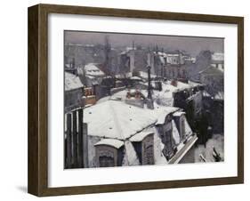 Rooftops in the Snow, c.1878-Gustave Caillebotte-Framed Giclee Print