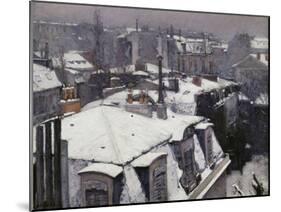 Rooftops in the Snow, c.1878-Gustave Caillebotte-Mounted Giclee Print