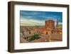 Rooftops landscape panorama with Basilica di Sant'Andrea delle Fratte, Italy-bestravelvideo-Framed Photographic Print