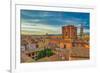 Rooftops landscape panorama with Basilica di Sant'Andrea delle Fratte, Italy-bestravelvideo-Framed Photographic Print