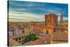 Rooftops landscape panorama with Basilica di Sant'Andrea delle Fratte, Italy-bestravelvideo-Stretched Canvas